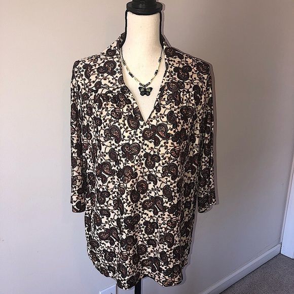VINTAGE PAISLEY TOP - Picture 1 of 4